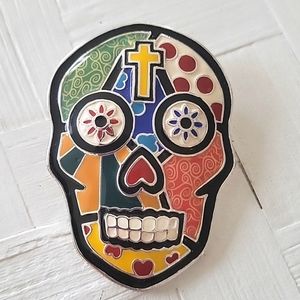 Arras Creations Fashion Enamel Day of the Dead Skull Pendant Men/Women